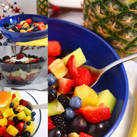 Red, White and Blue Fruit Salad - Set 1 of 4