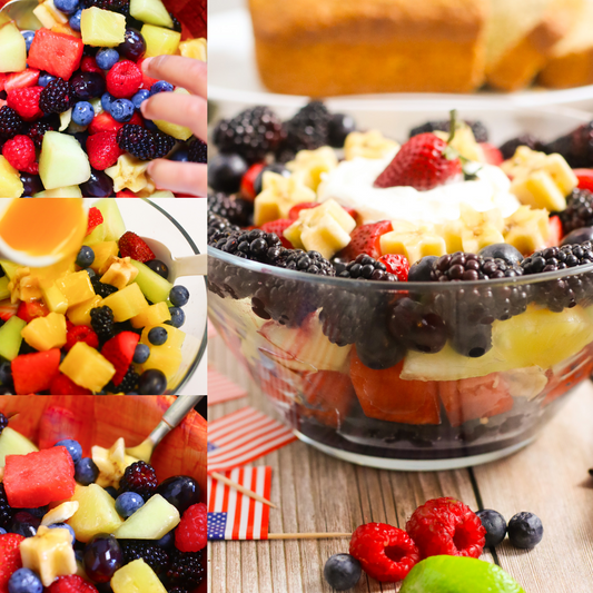 Red, White and Blue Fruit Salad - Set 3 of 4